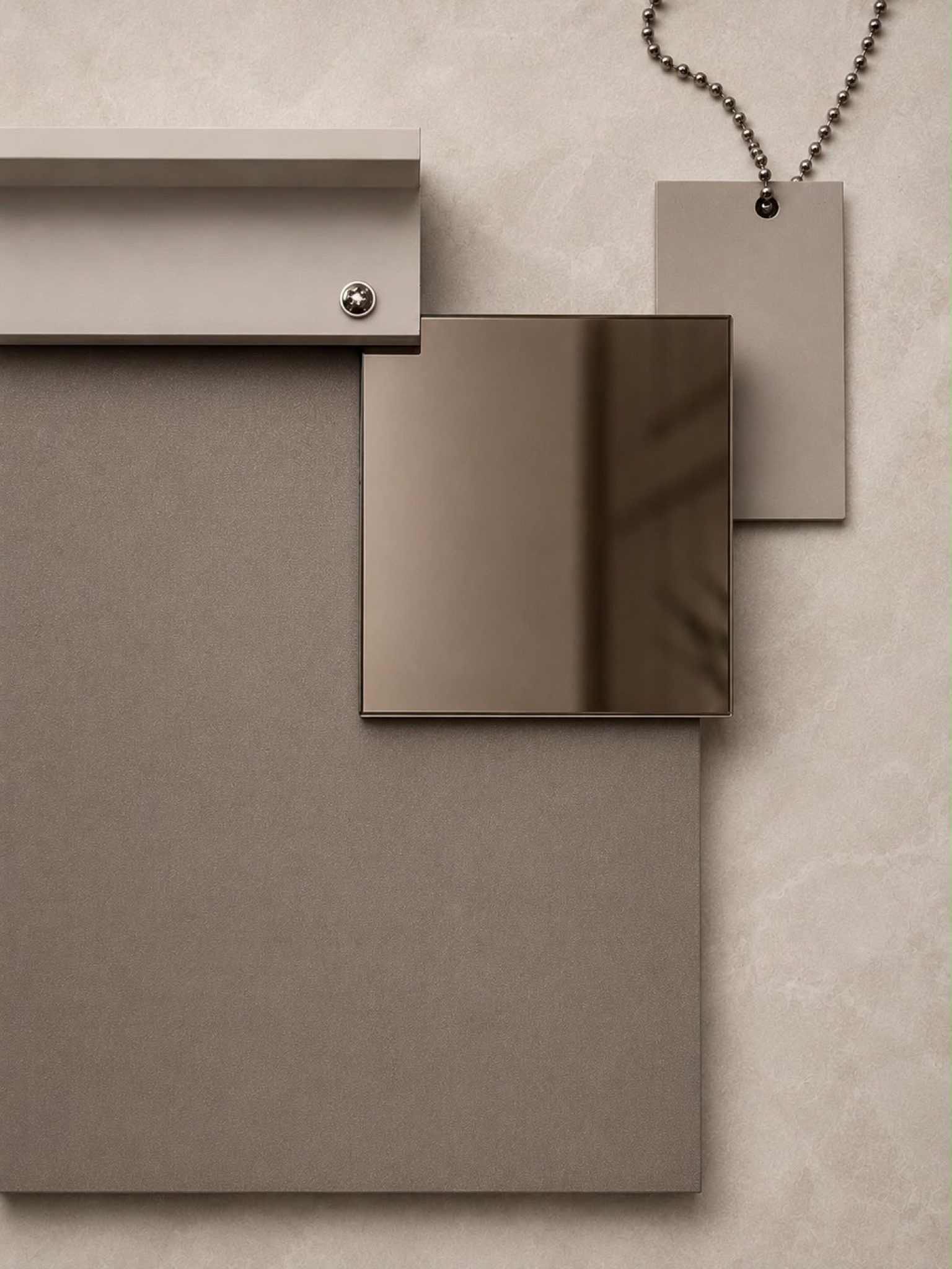 Stepanko mood board: limestone, sand tones and light timber
